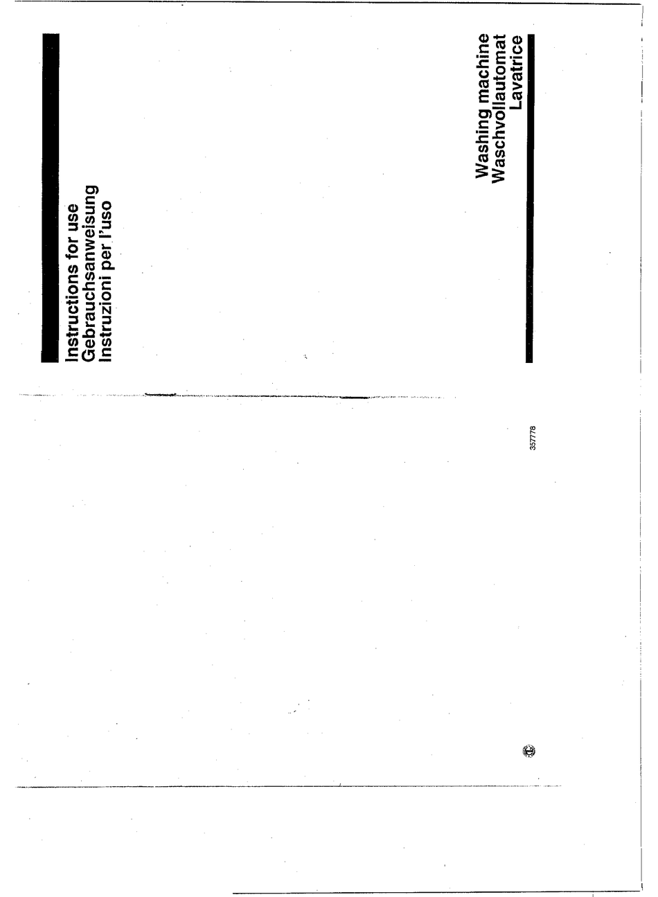 SMEG WASHING MACHINE K85 INSTRUZIONI PER L’USO Pdf Download ManualsLib