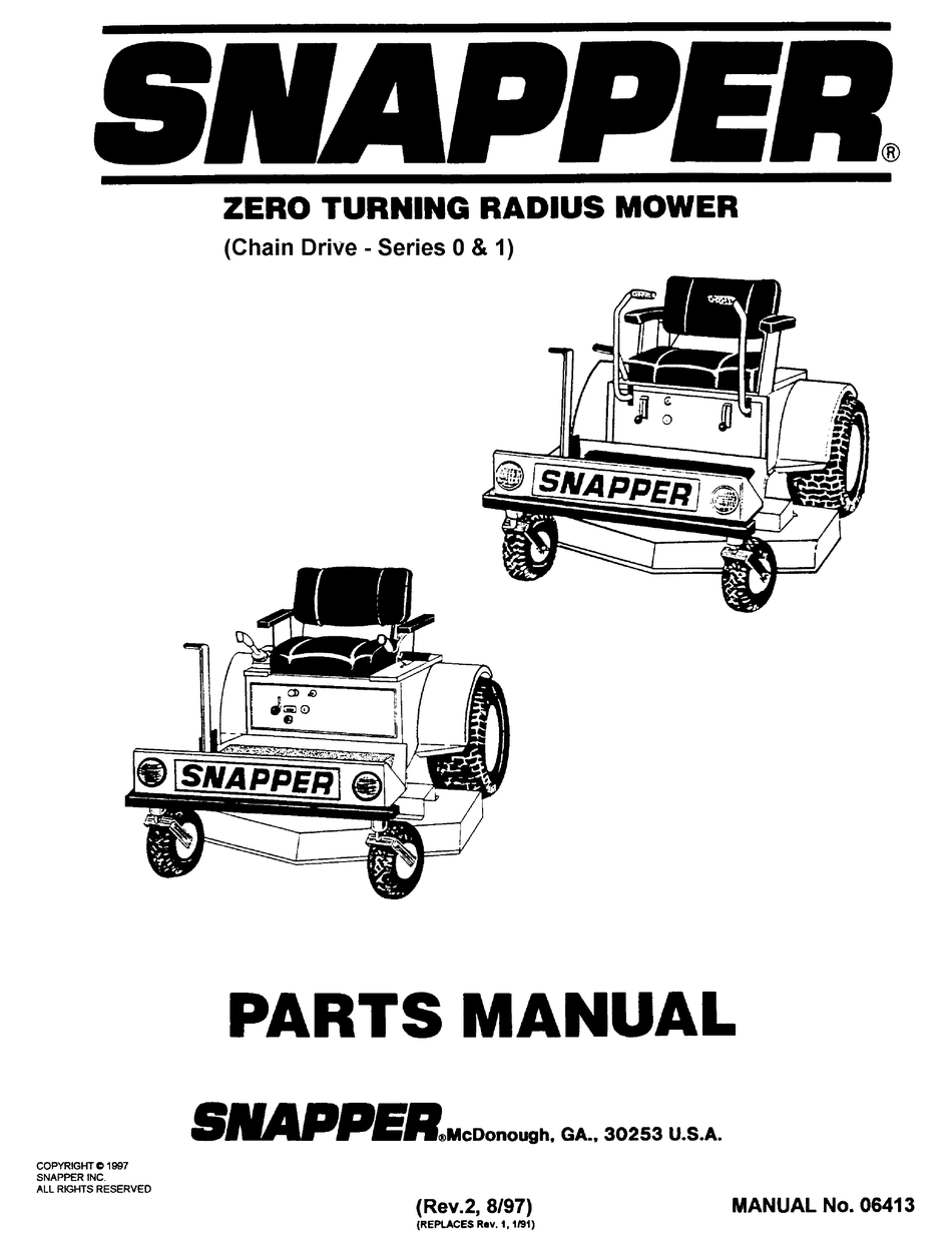 SNAPPER 6413 PARTS MANUAL Pdf Download ManualsLib