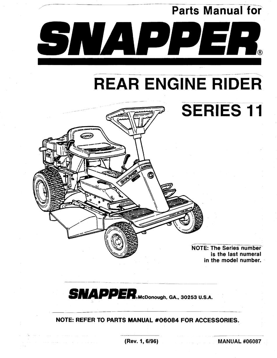 SNAPPER SERIES 11 PARTS MANUAL Pdf Download ManualsLib