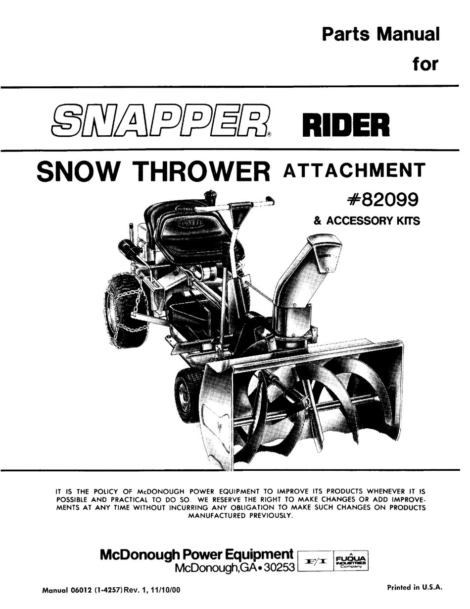 what year is my snapper snow blower 4220