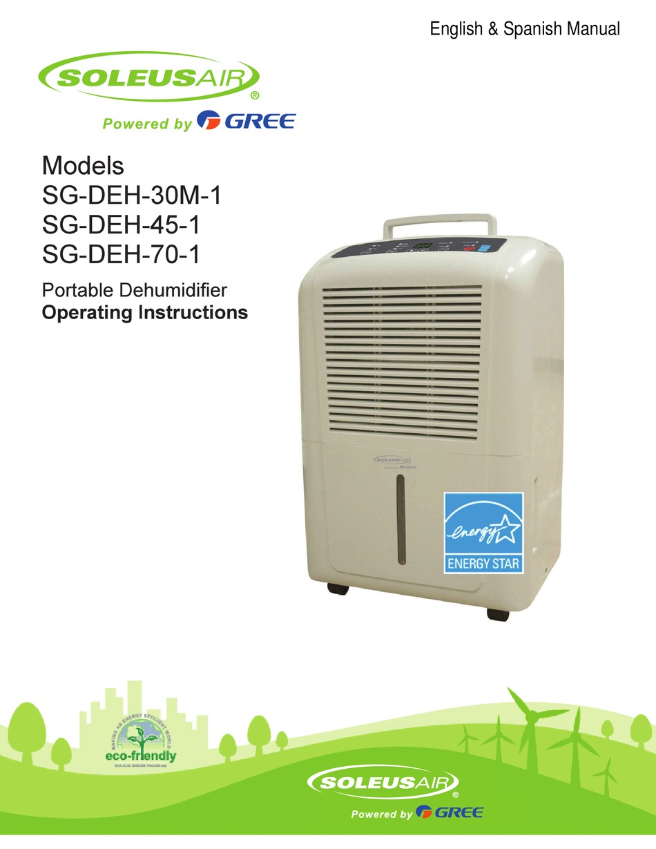 SOLEUS AIR SG-DEH-30M-1 OPERATING INSTRUCTIONS MANUAL Pdf Download