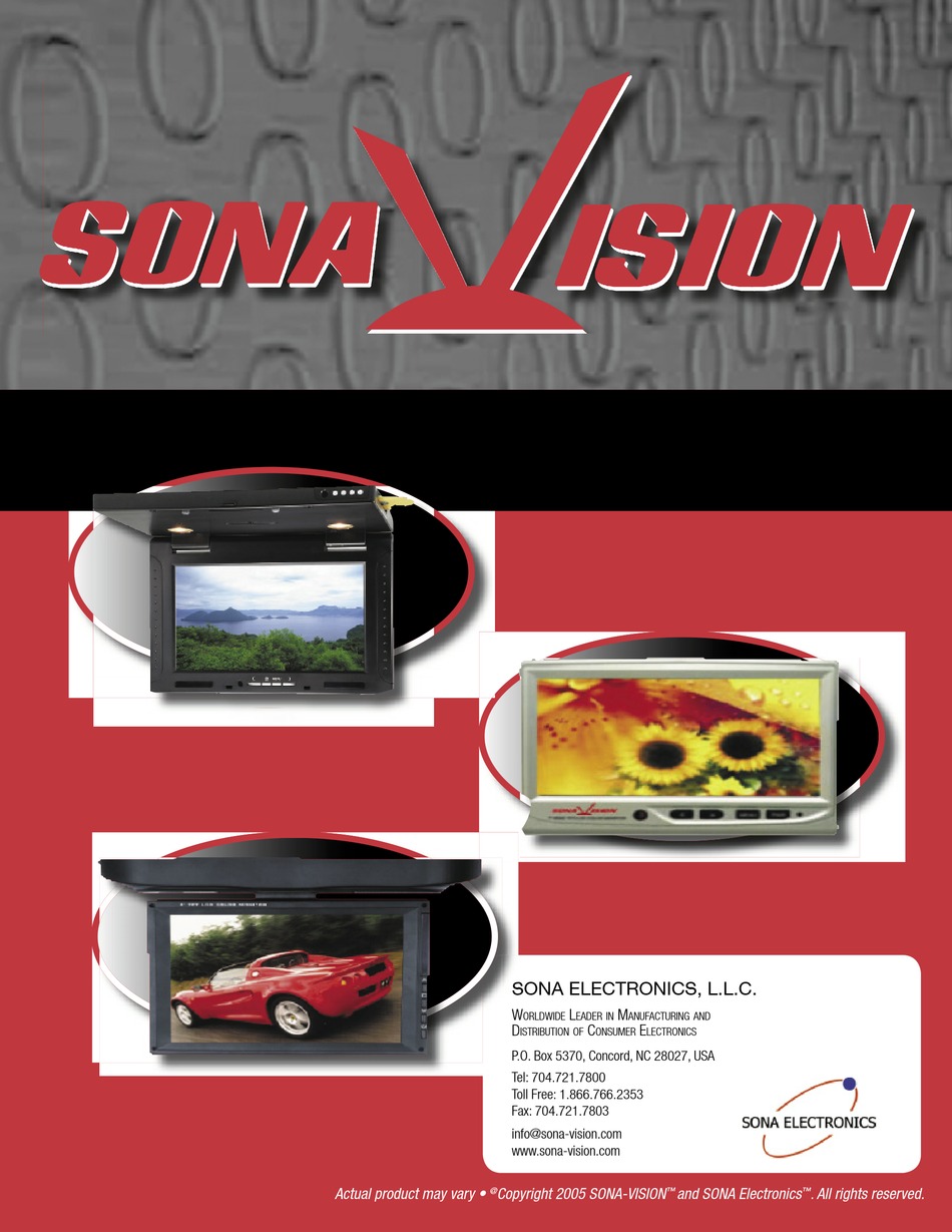 SONA ELECTRONICS SE560 CATALOGUE Pdf Download ManualsLib