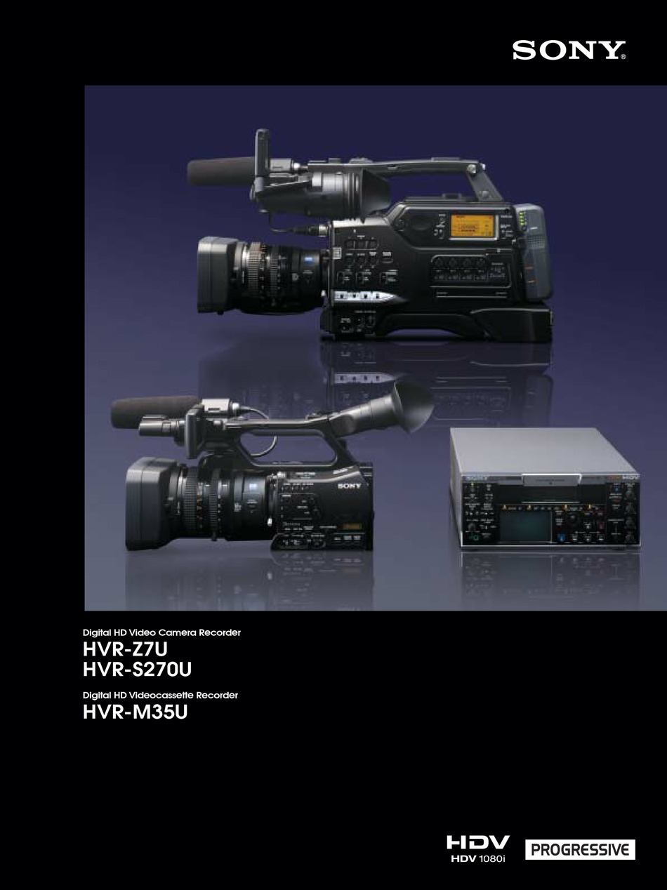 SONY HANDYCAM HVRM35U BROCHURE & SPECS Pdf Download ManualsLib