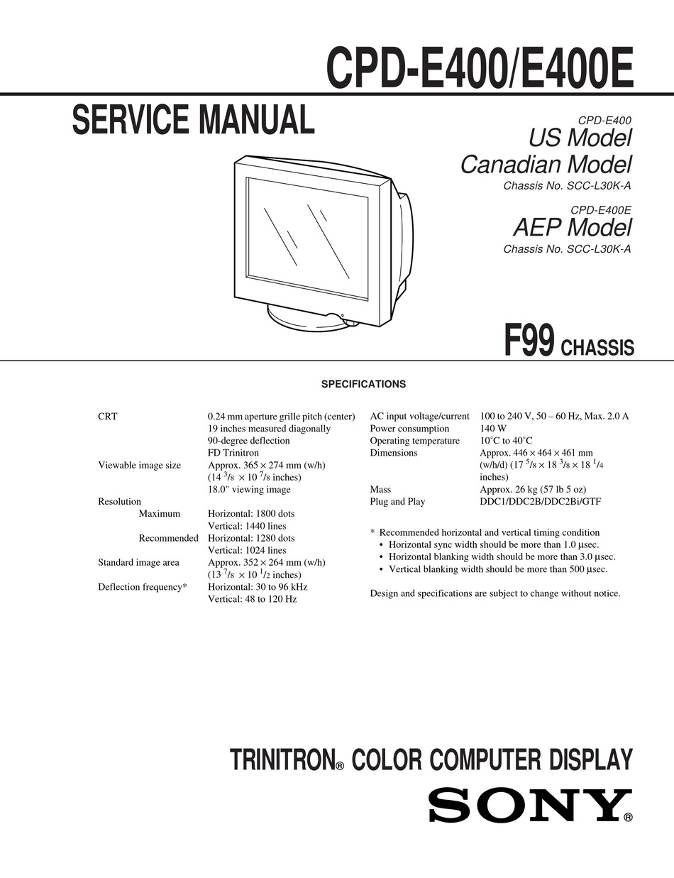 sony trinitron e400