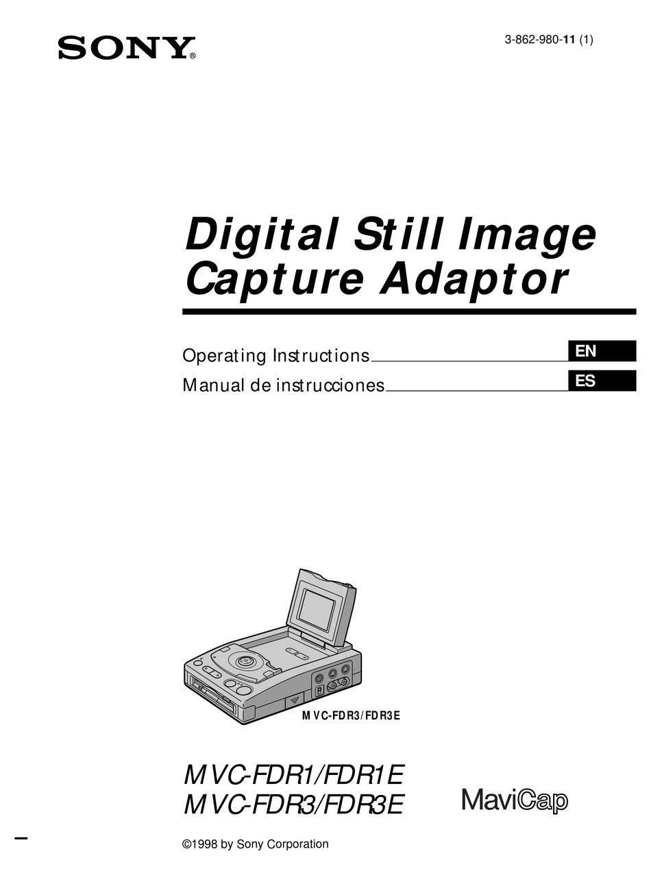 SONY MAVICAP MVC-FDR1 digital still image capture adapter floppy disc & remote 