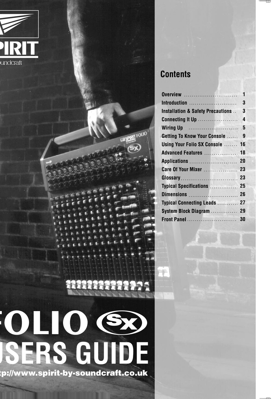 SPIRIT FOLIO SX MIXER USER MANUAL Pdf Download ManualsLib
