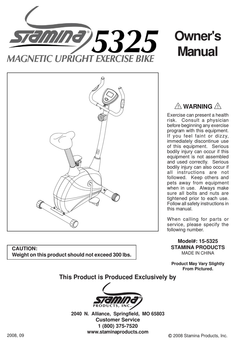 stamina exercise bike parts