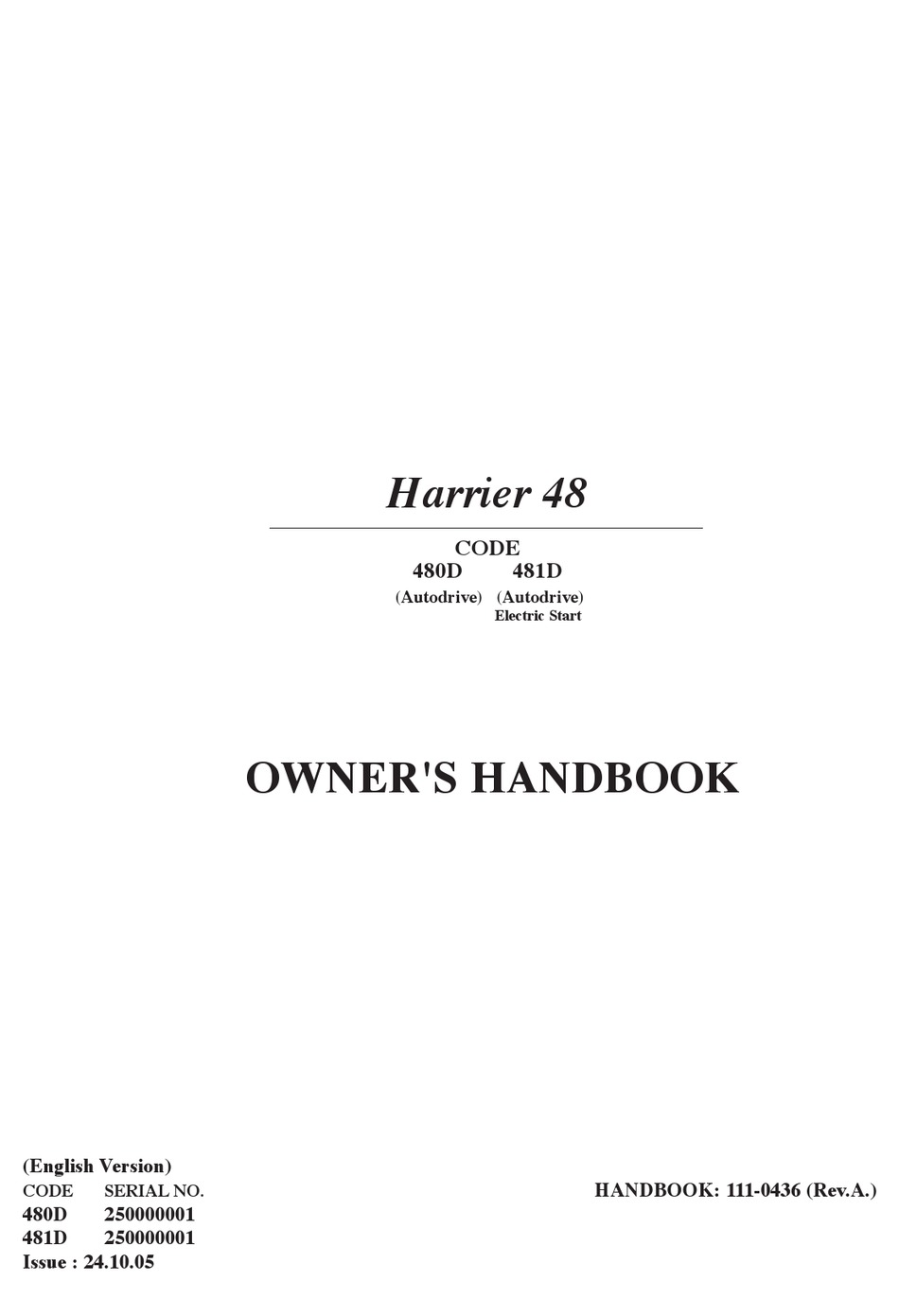 Harrier discount 48 autodrive