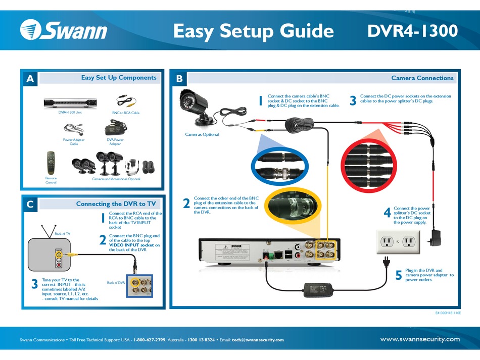 SWANN DVR41300 EASY SETUP MANUAL Pdf Download ManualsLib
