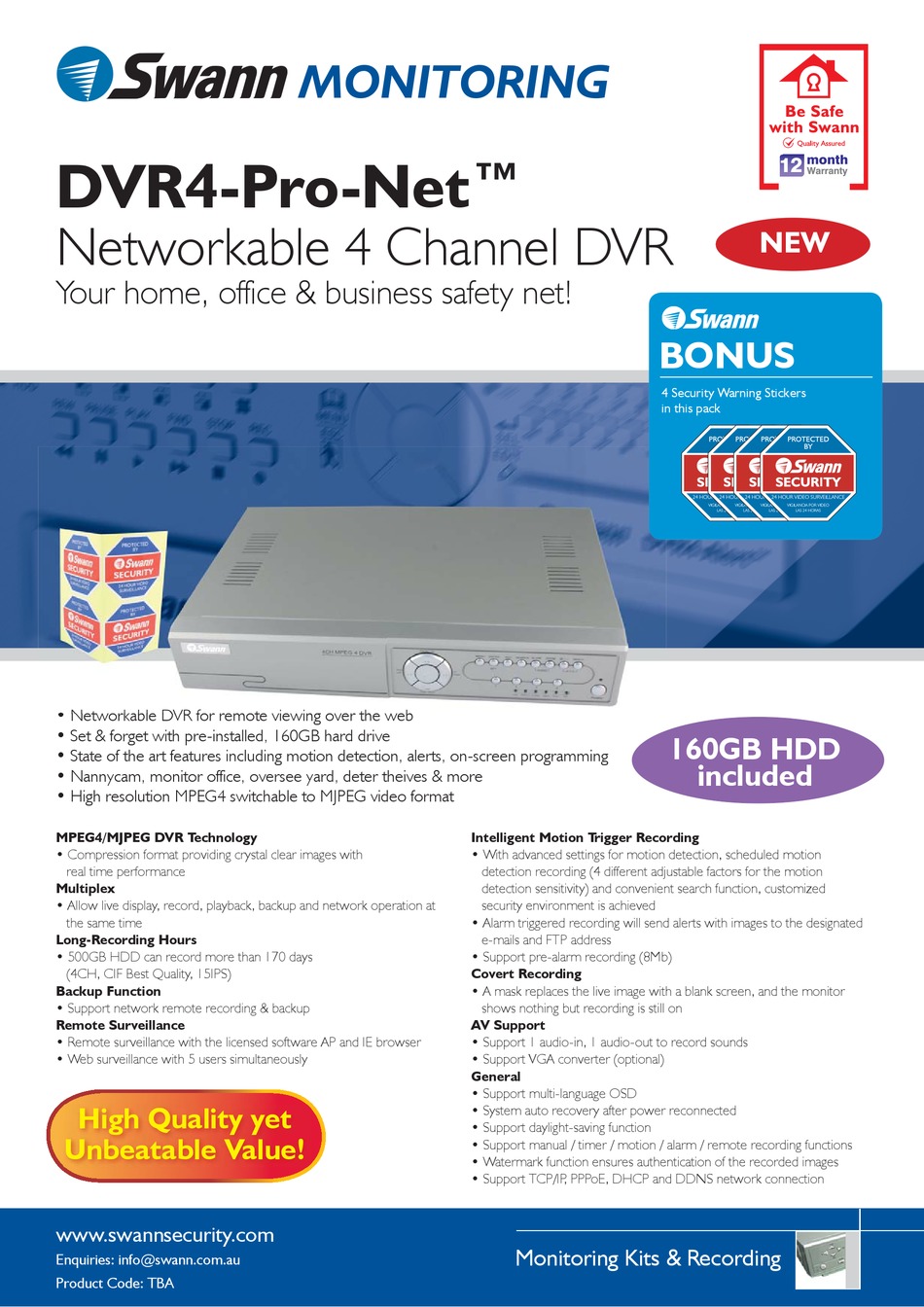 swann 4ch mpeg4 dvr software