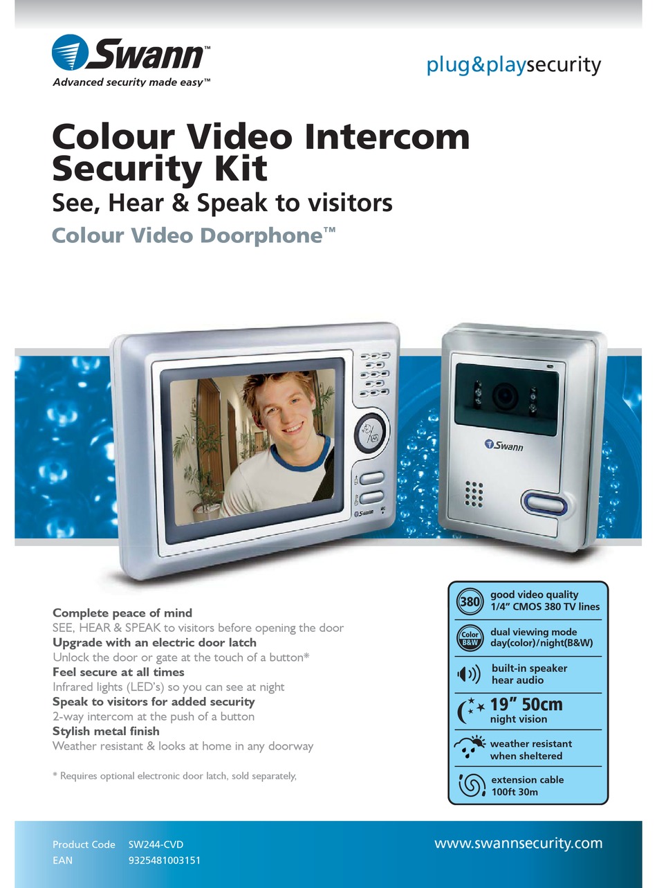 Swann doorbell best sale video intercom