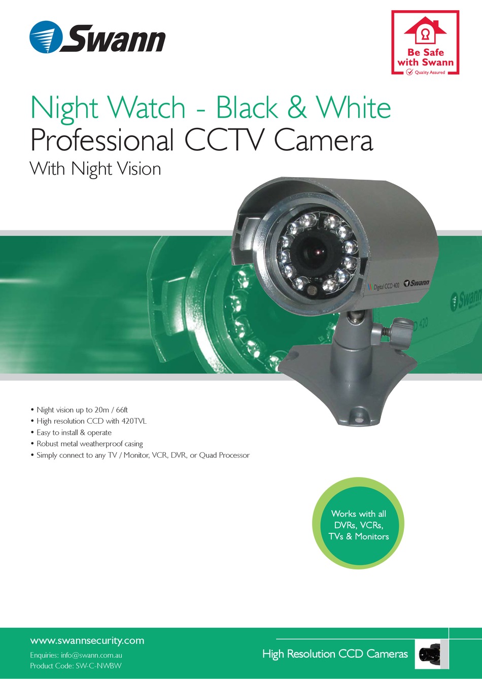 swann-professional-cctv-camera-specifications-pdf-download-manualslib