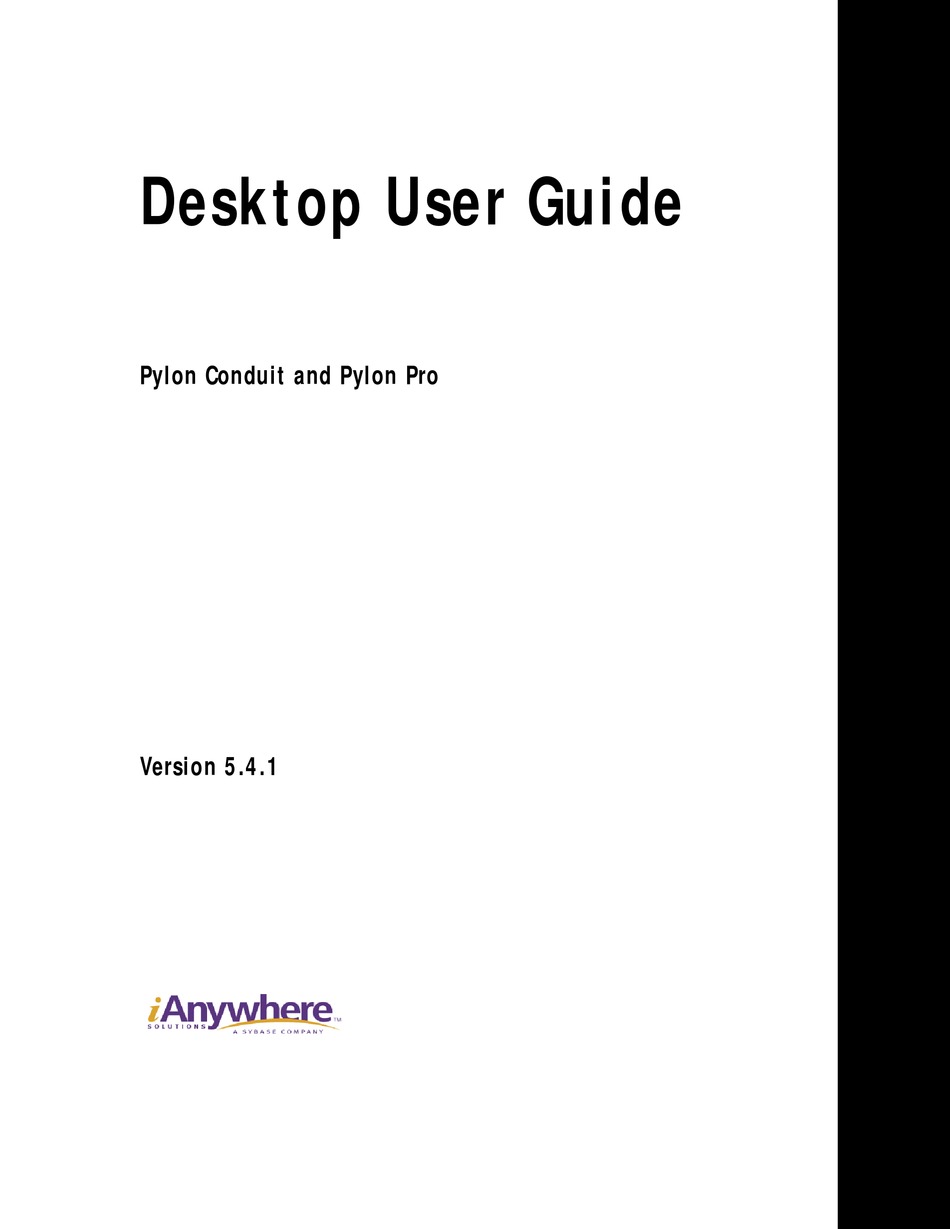 sybase-desktop-user-manual-pdf-download-manualslib