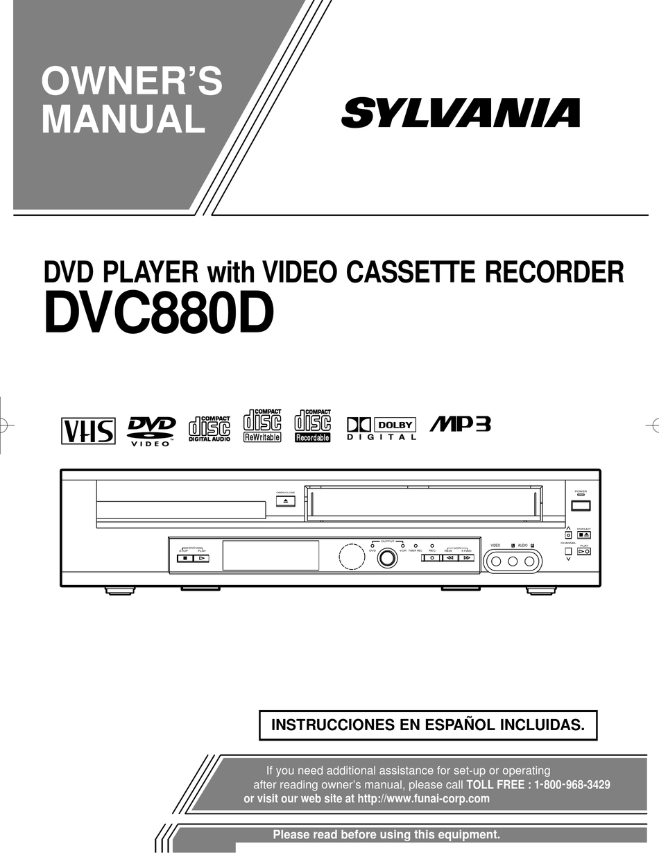 SYLVANIA DVC880D OWNER'S MANUAL Pdf Download | ManualsLib