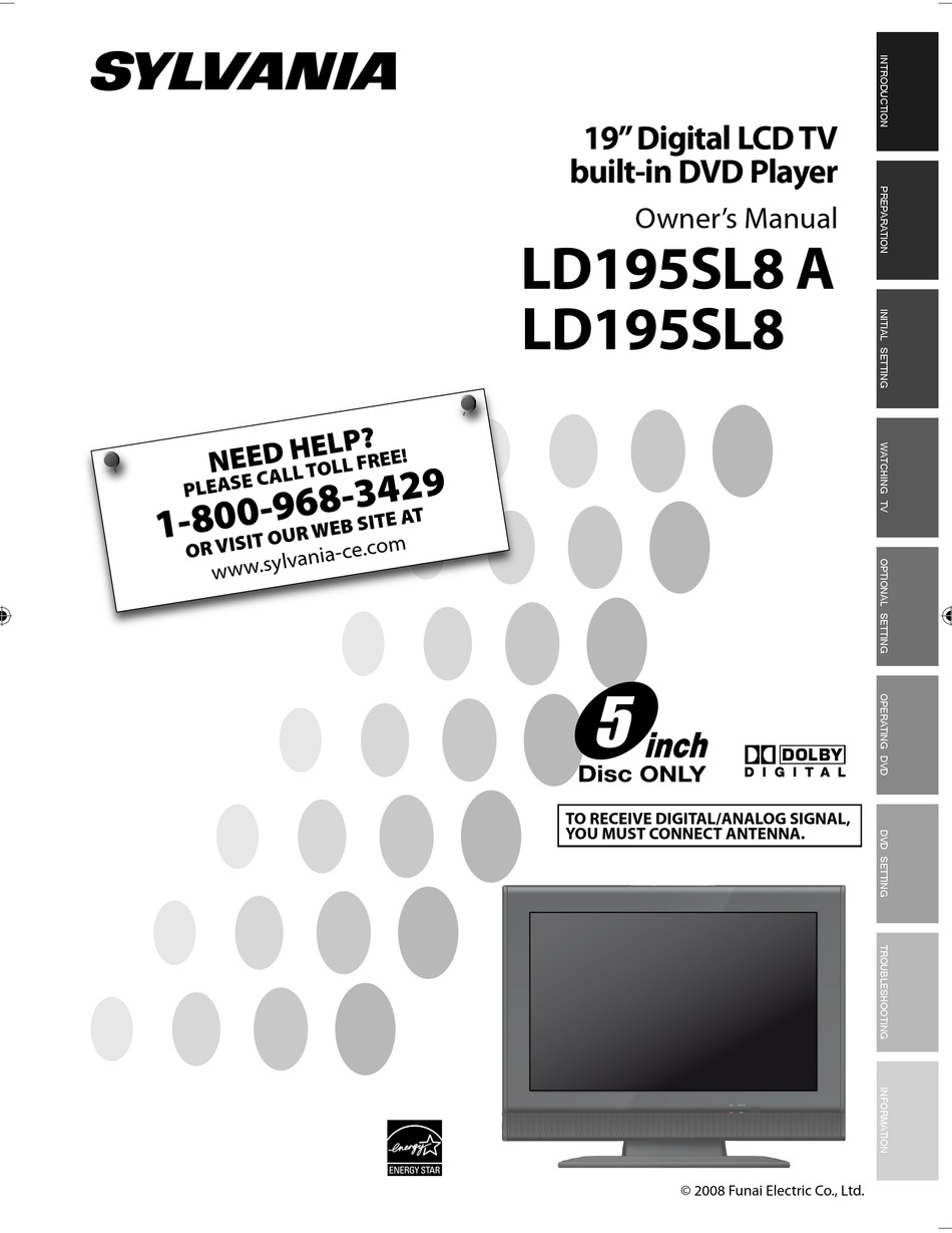 Sylvania Ld195sl8 A Owner S Manual Pdf Download Manualslib
