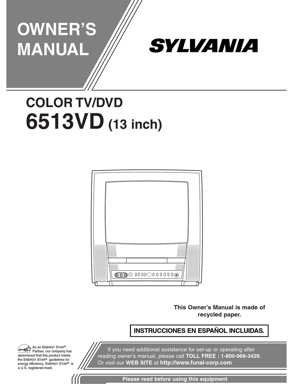 SYLVANIA 6513VD OWNER'S MANUAL Pdf Download | ManualsLib