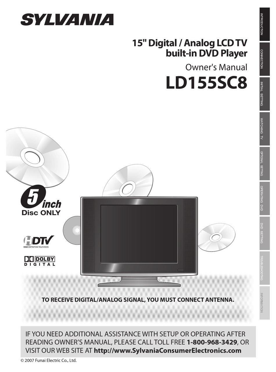 Sylvania Ld155sc8 Owner S Manual Pdf Download Manualslib