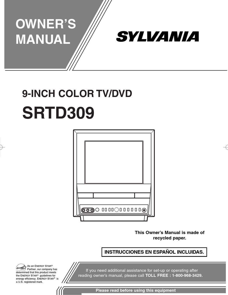SYLVANIA SRTD309 OWNER'S MANUAL Pdf Download | ManualsLib