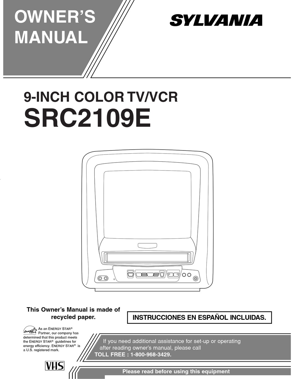 SYLVANIA SRC2109E OWNER'S MANUAL Pdf Download | ManualsLib