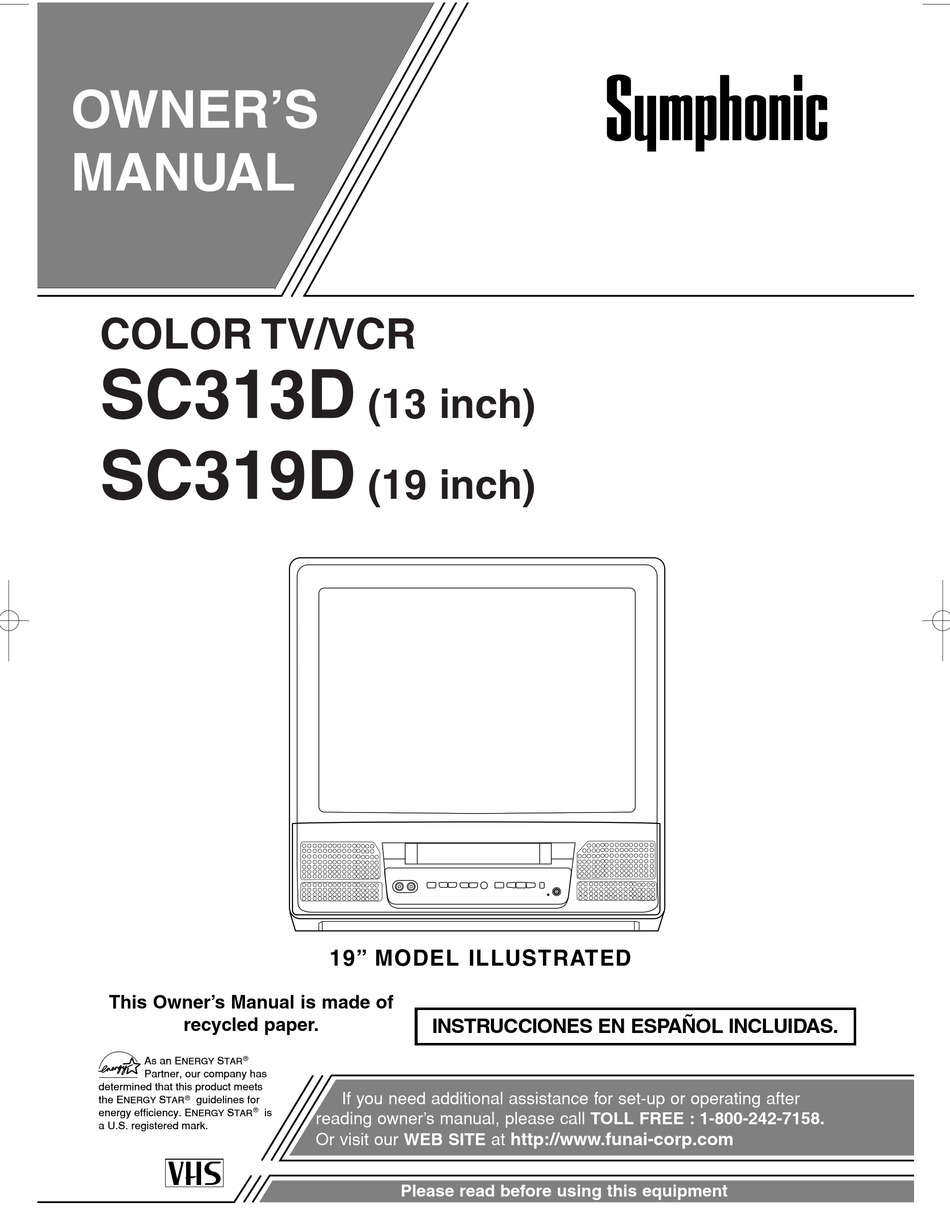 SYMPHONIC SC313D OWNER'S MANUAL Pdf Download | ManualsLib