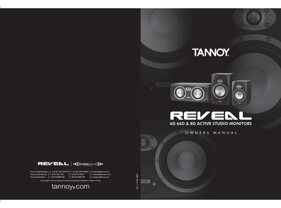 tannoy reveal 6d studio monitors