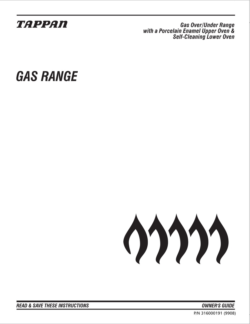 TAPPAN 316000191 OWNER'S MANUAL Pdf Download ManualsLib
