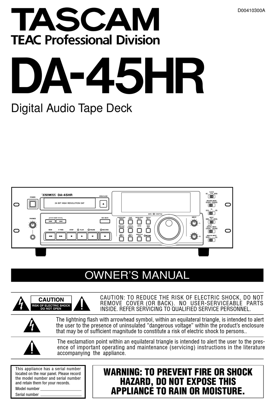 Tascam 34B Manual Track Recorder Owners Manual PDF Digital