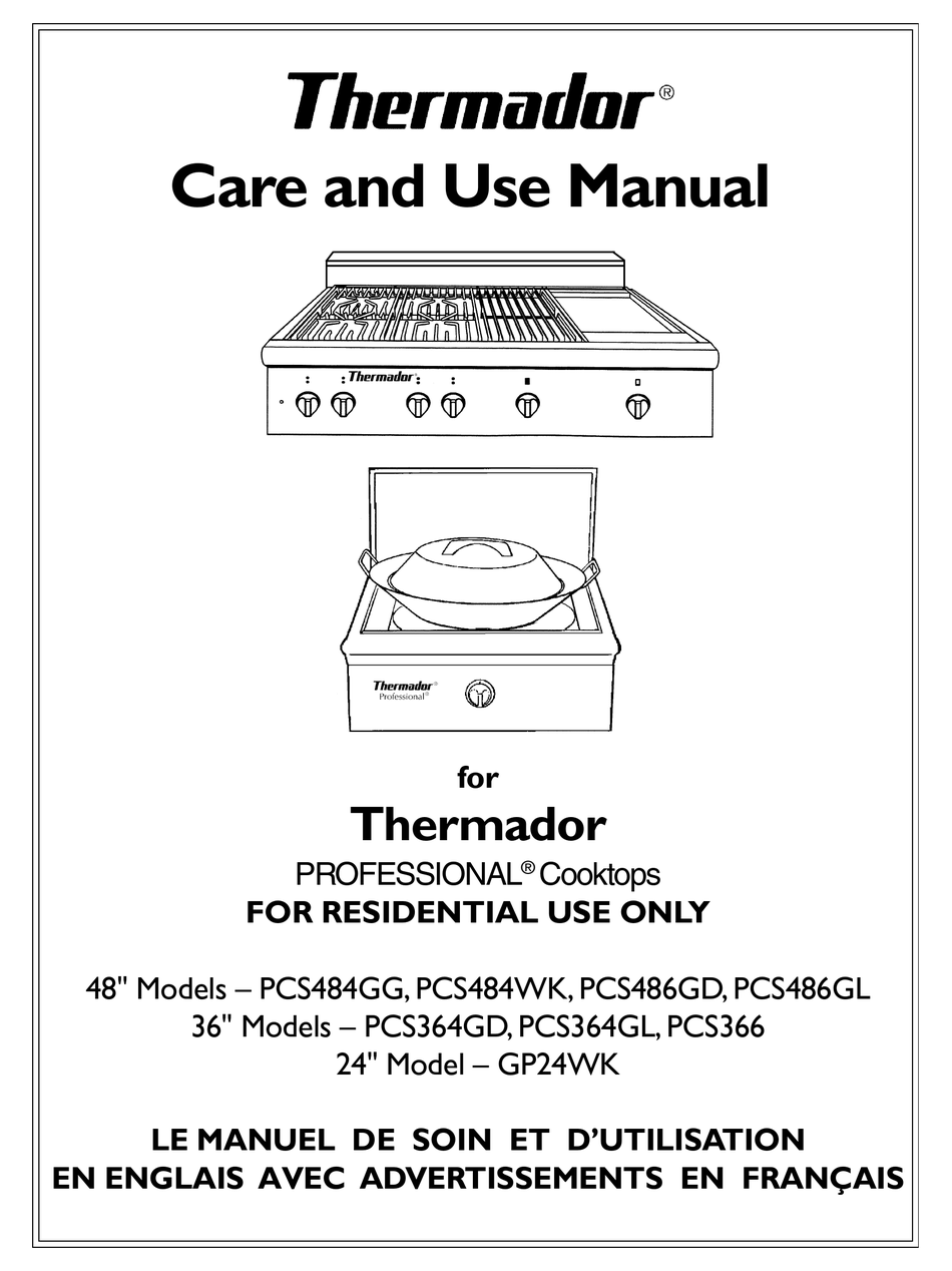THERMADOR PCS364GL CARE AND USE MANUAL Pdf Download ManualsLib