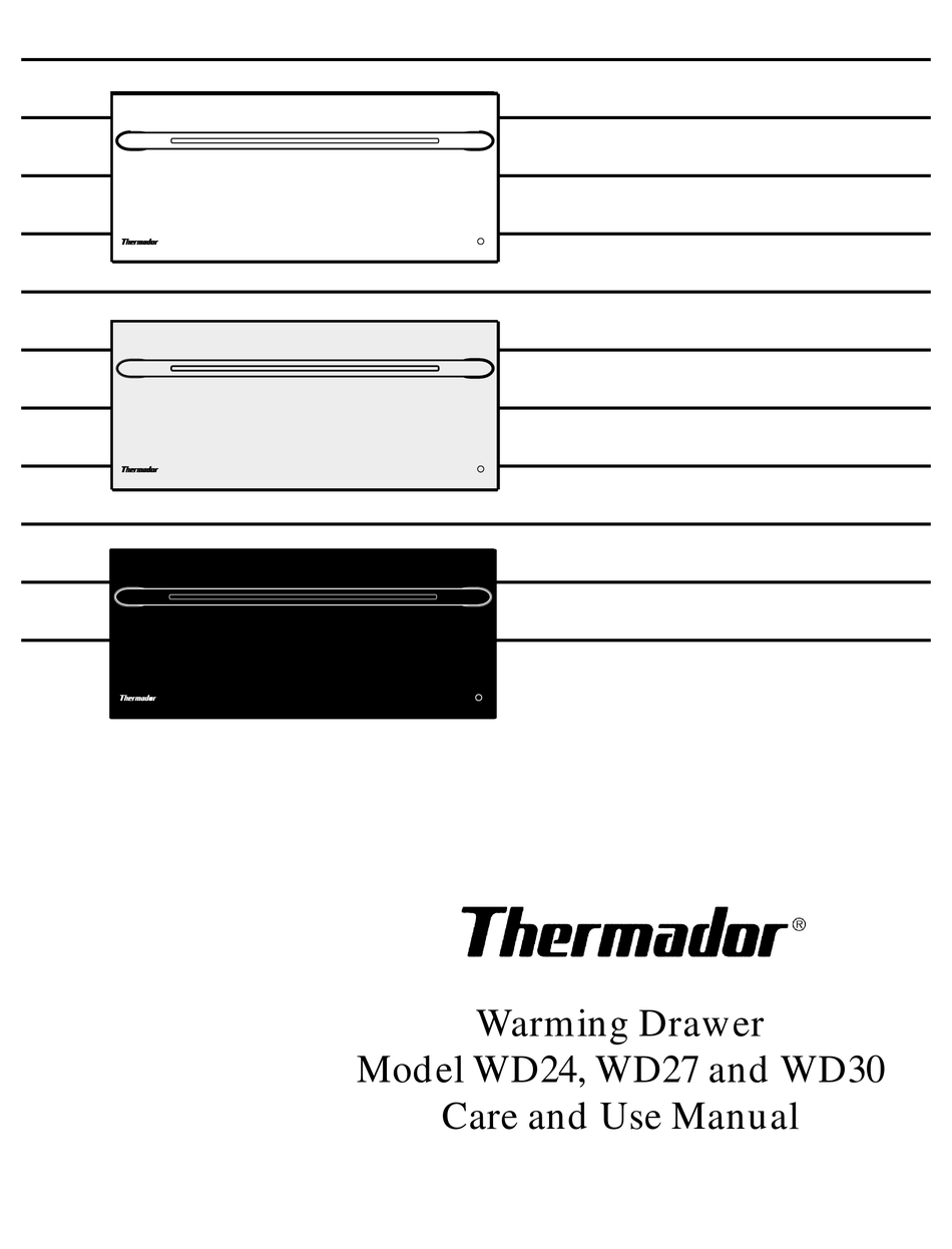 THERMADOR WD24 CARE AND USE MANUAL Pdf Download ManualsLib