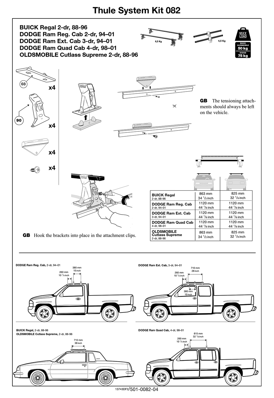 THULE 82 MOUNTING & INSTALLATION Pdf Download | ManualsLib