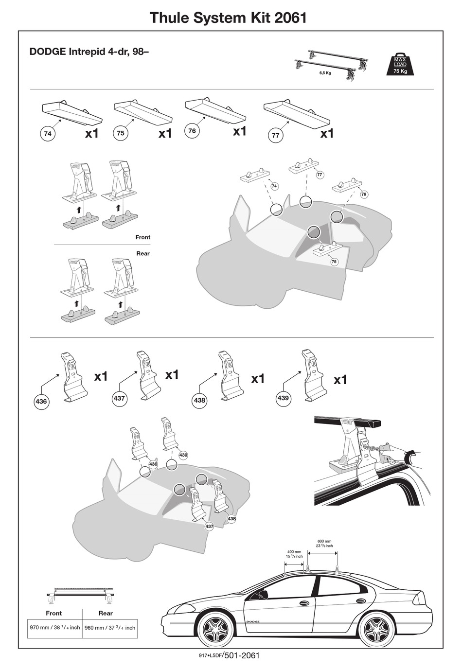 THULE 2061 PARTS LIST Pdf Download ManualsLib