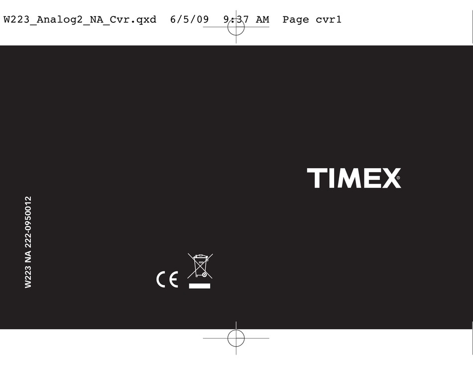TIMEX 2220950012 USER MANUAL Pdf Download ManualsLib