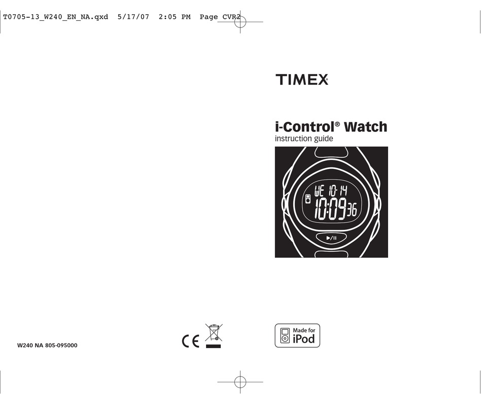 TIMEX ICONTROL M805 INSTRUCTION MANUAL Pdf Download ManualsLib