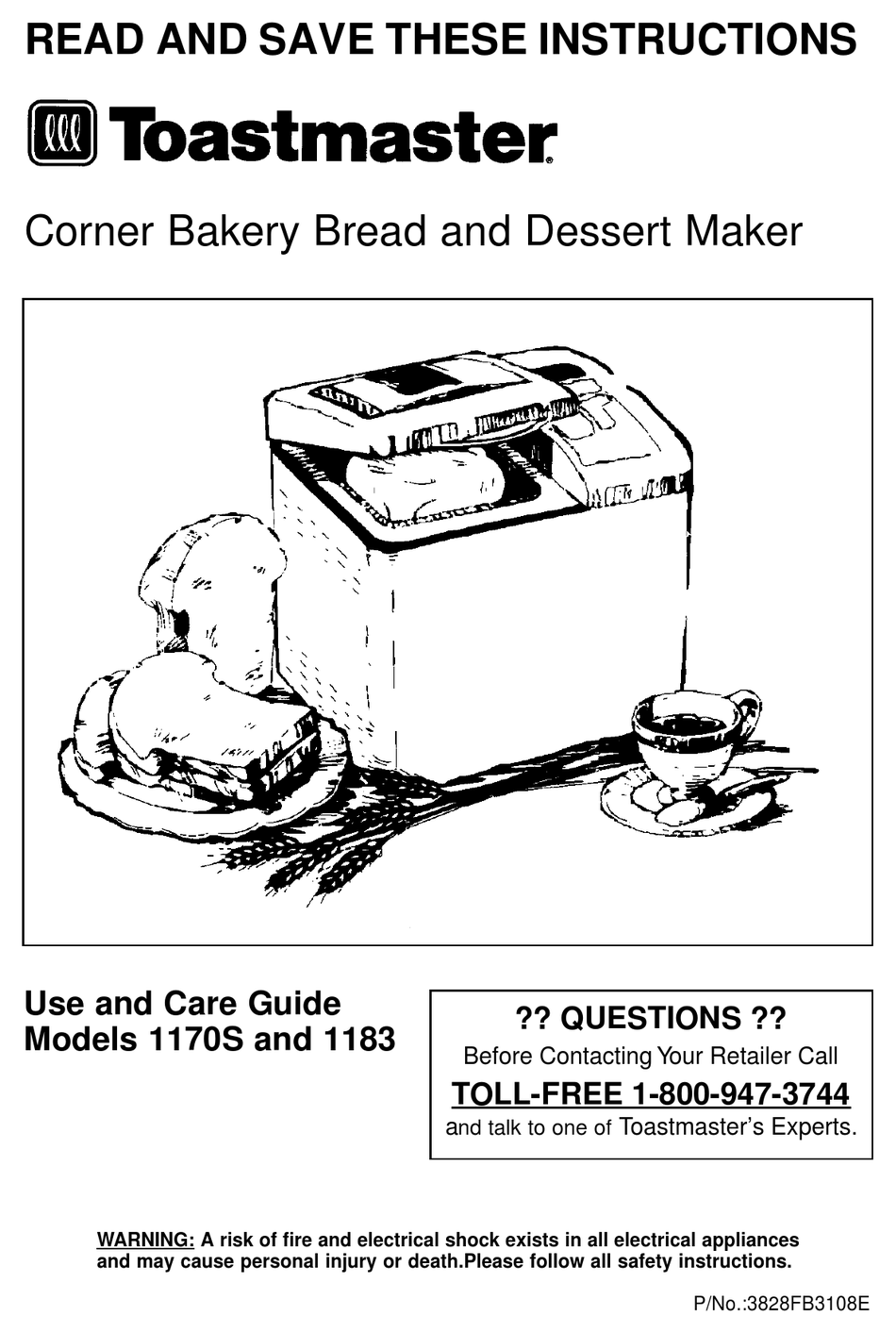 Toastmaster Corner Bakery 1170s Use And Care Manual Pdf Download Manualslib