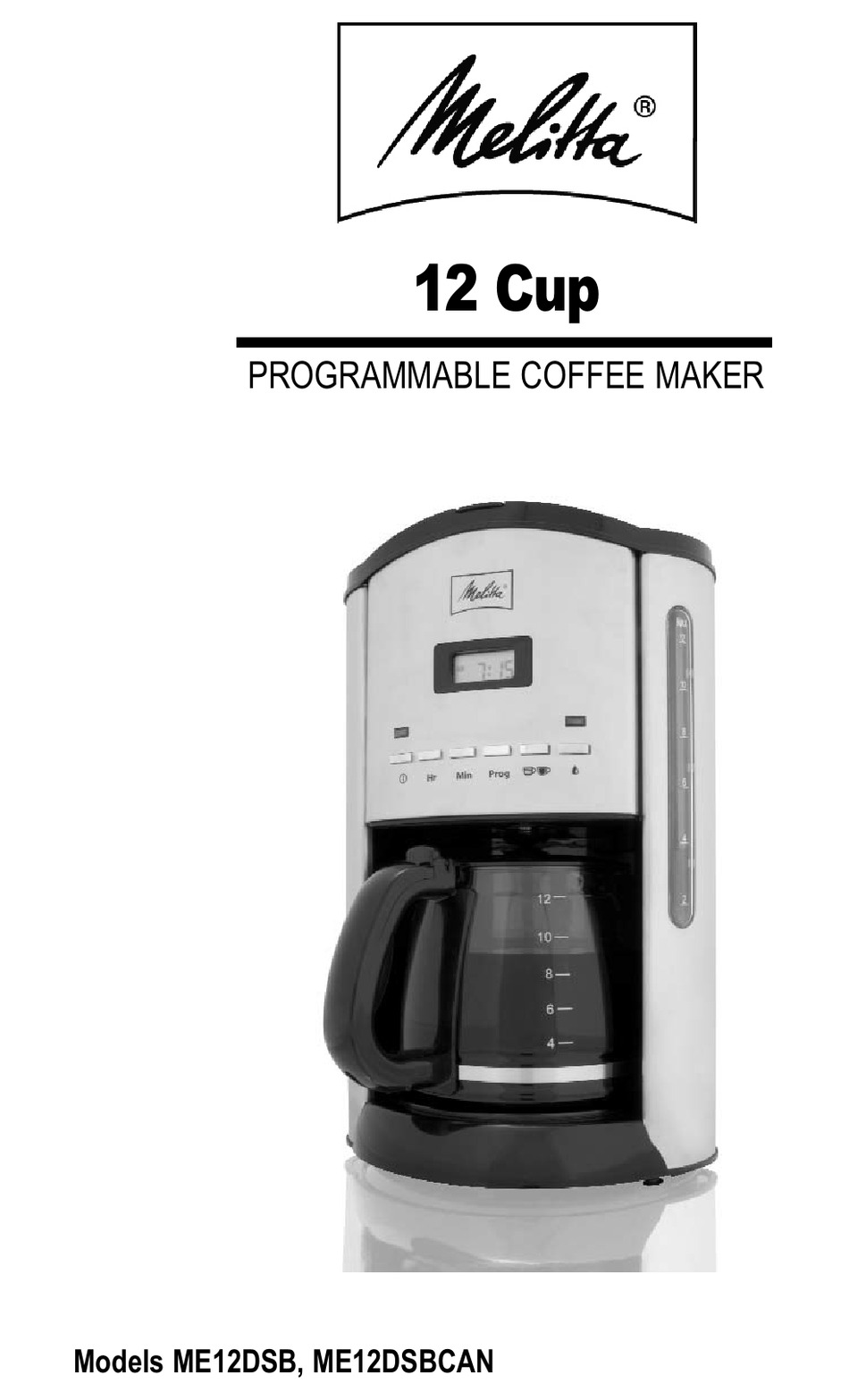 Melitta Me12dsb Owner S Manual Pdf Download Manualslib