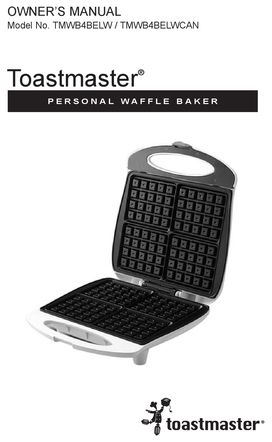 toastmaster family waffle baker manual