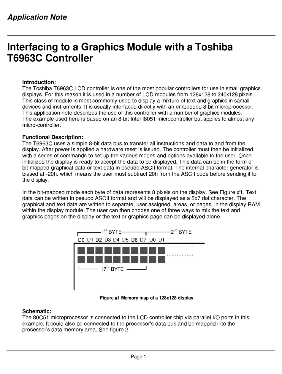 T6963c matricielles LCD contrôle LSI