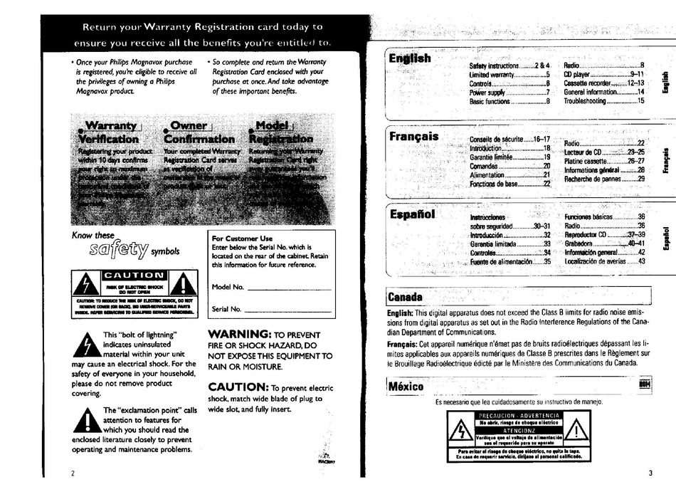 PHILIPS AZ1010 USER MANUAL Pdf Download | ManualsLib