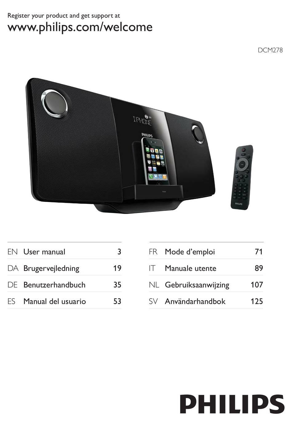 PHILIPS DCM278/12 USER MANUAL Pdf Download | ManualsLib