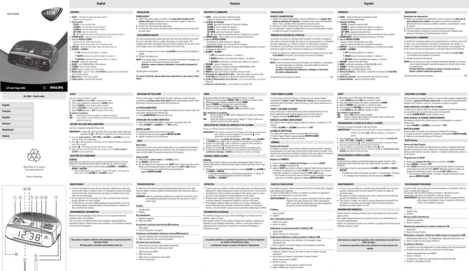 PHILIPS AJ322017 USER MANUAL Pdf Download | ManualsLib