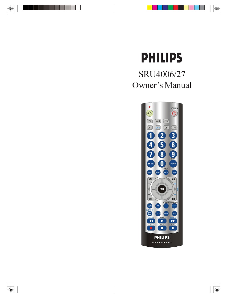 Direct Code Entry; Code Search; Brand Search - Philips SRU4006/27 Owner's  Manual [Page 5]