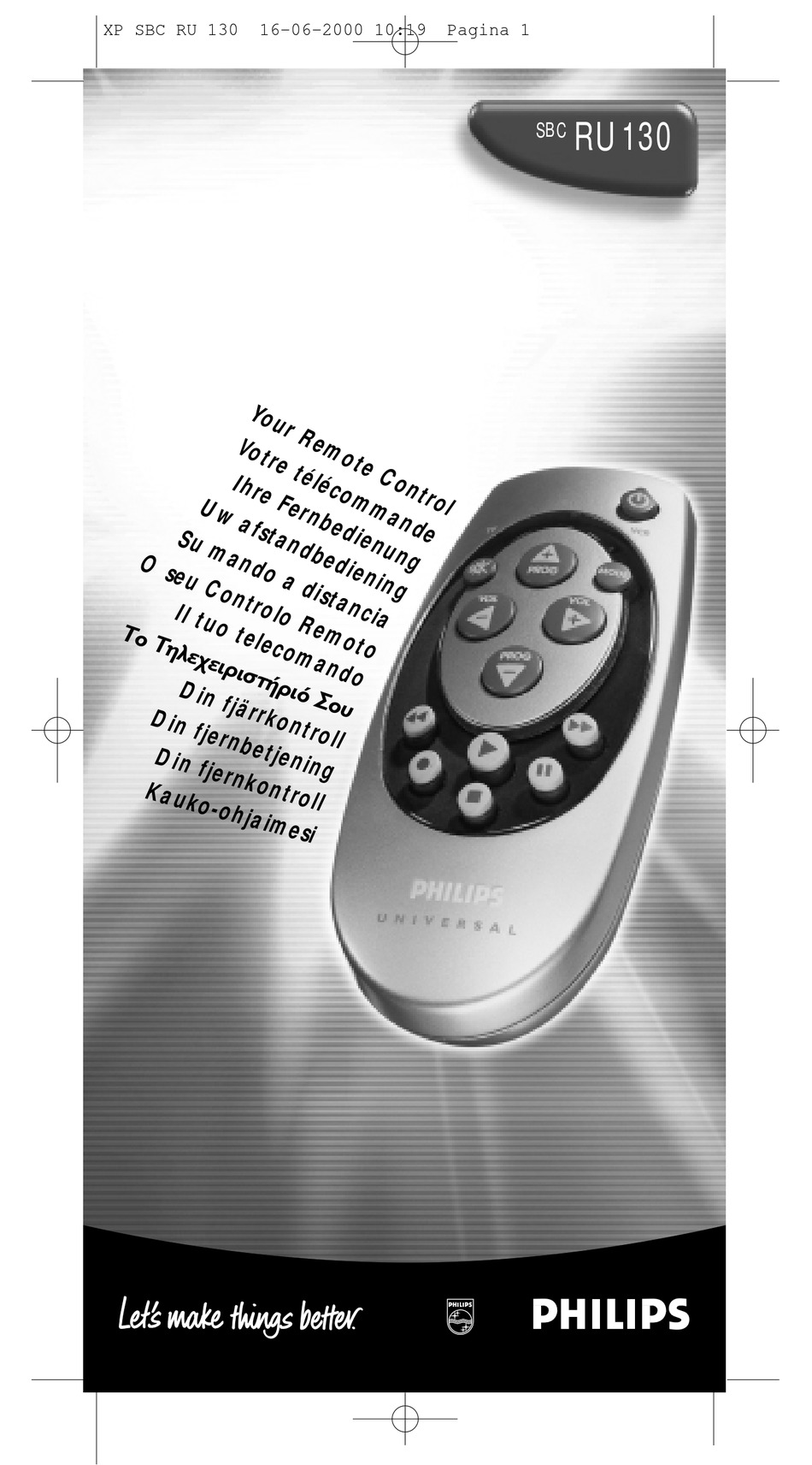 Télécommande universelle SBCRU258/00H