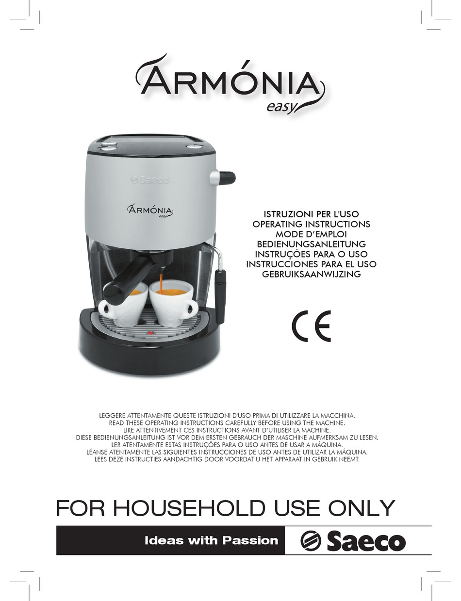 SAECO 10000006 OPERATING INSTRUCTIONS MANUAL Pdf Download ManualsLib