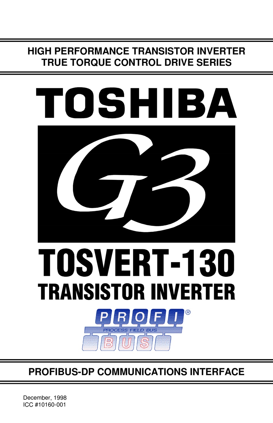 Toshiba G3 Tosvert 130 Instruction Manual Pdf Download Manualslib