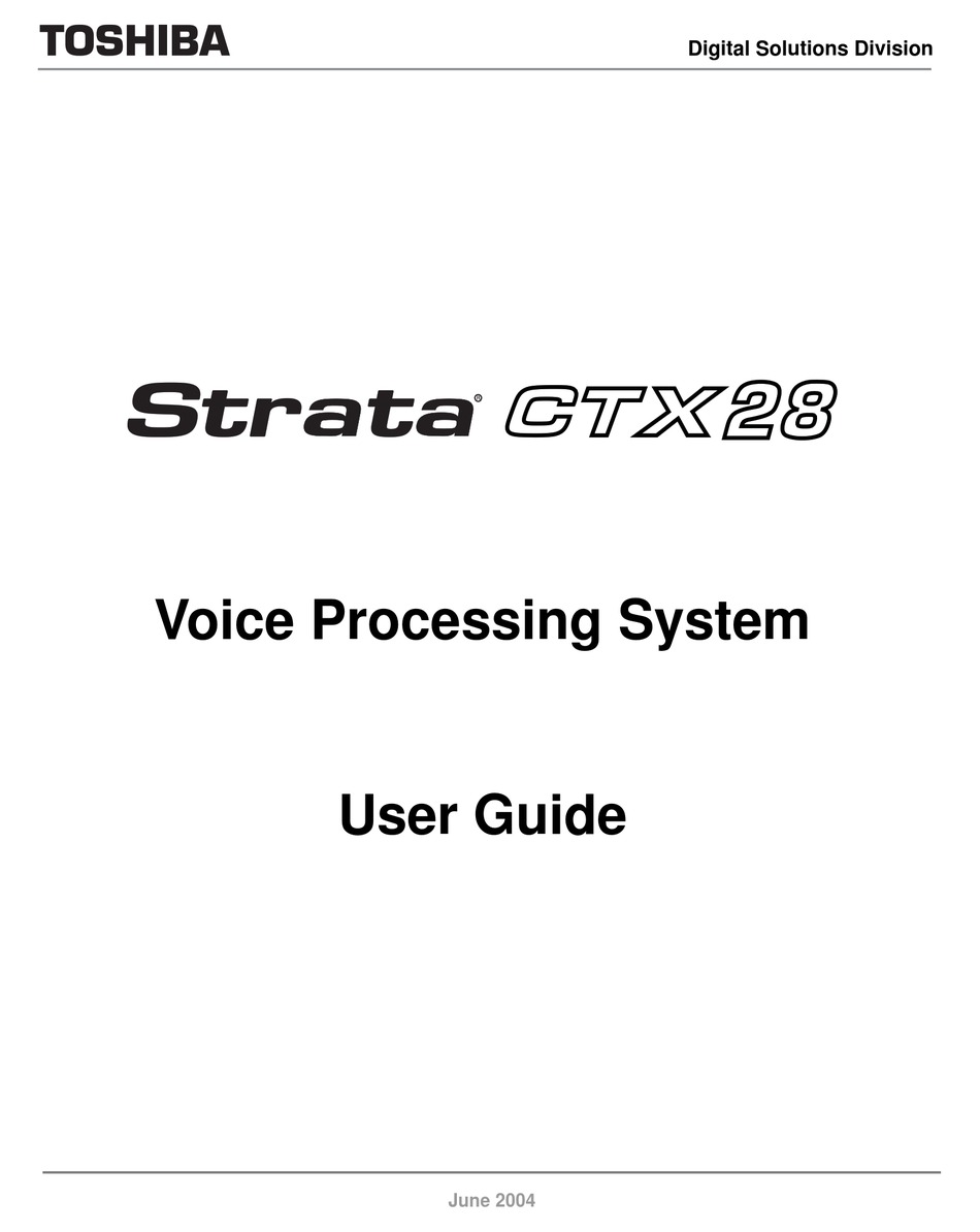 Toshiba Strata Ctx28 User Manual Pdf Download Manualslib