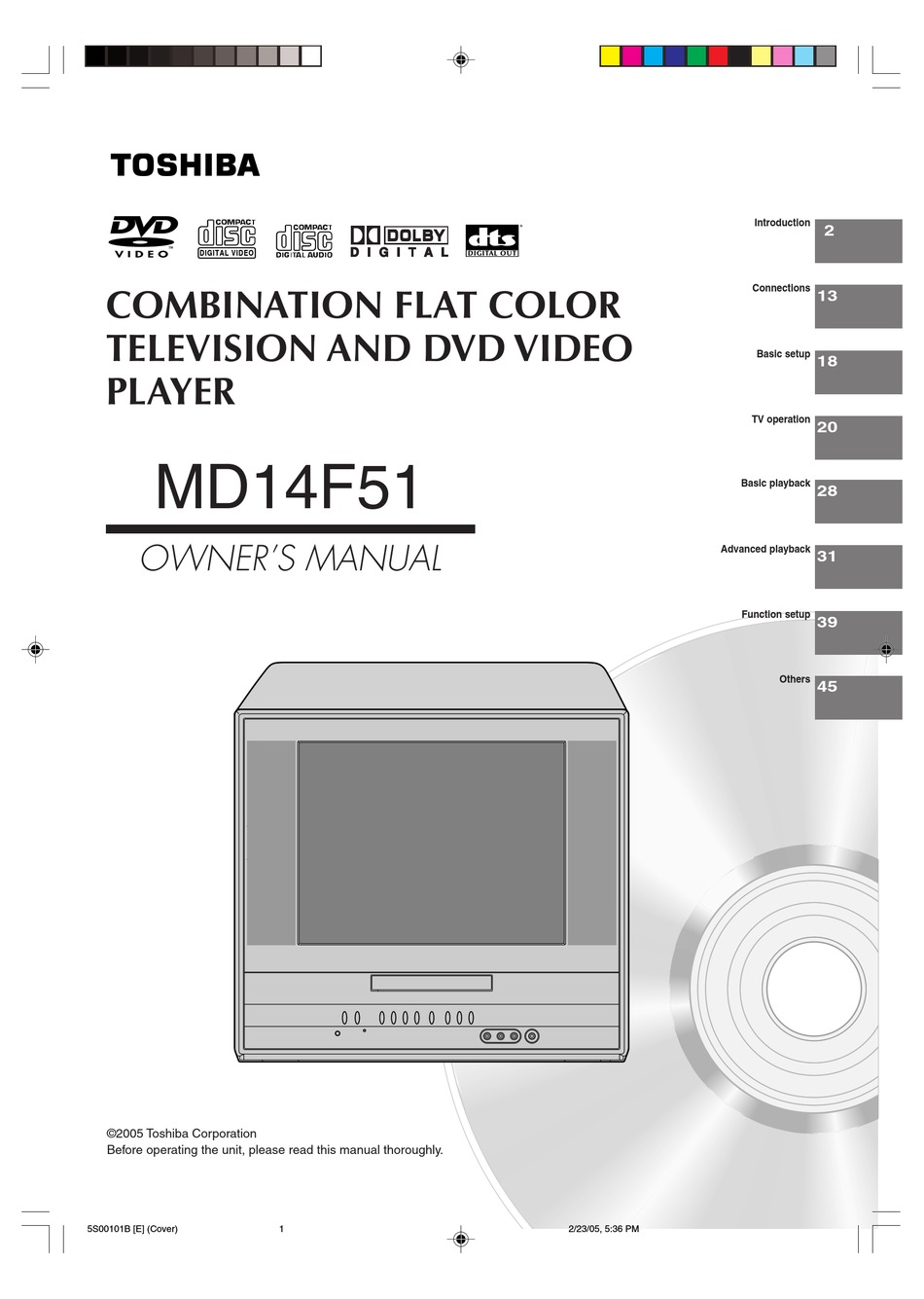 Toshiba Md14f51 Owner S Manual Pdf Download Manualslib