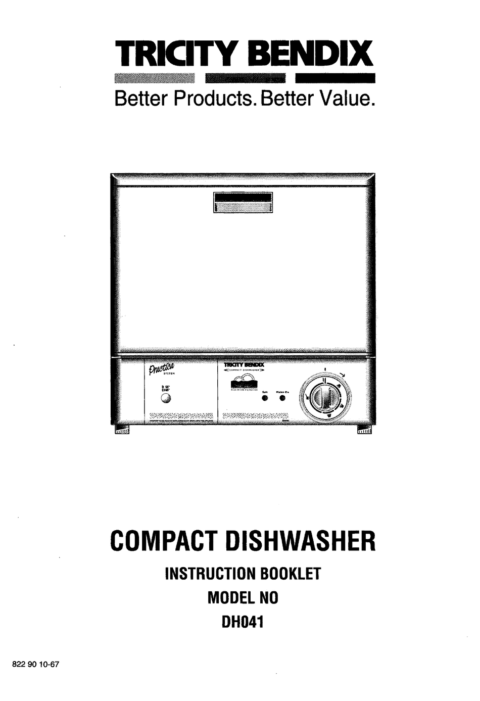 tricity bendix dishwasher dh090