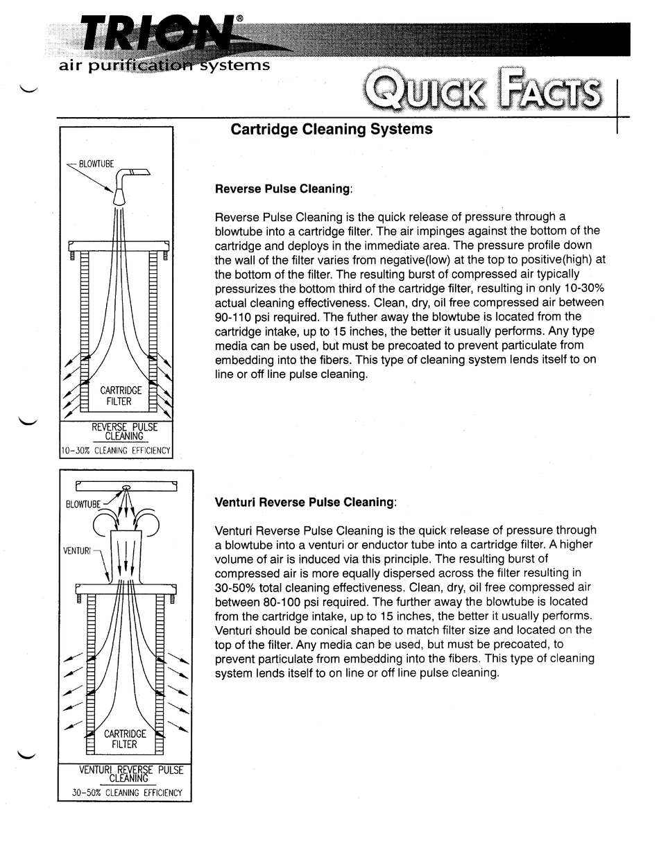 TRION CARTRIDGE CLEANING SYSTEMS QUICK FACTS Pdf Download ManualsLib