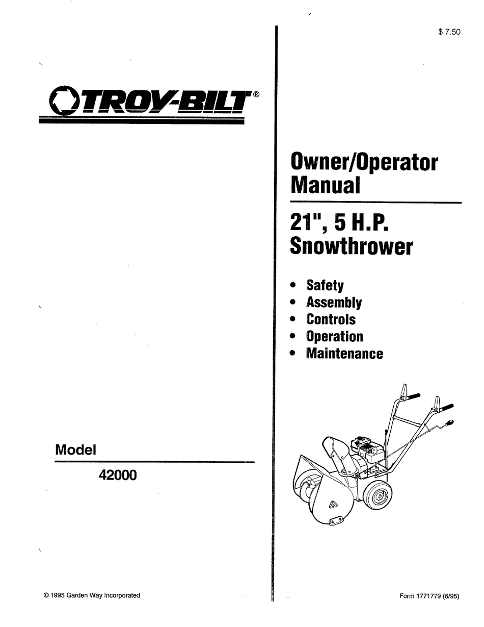 TROYBILT 42000 OWNER