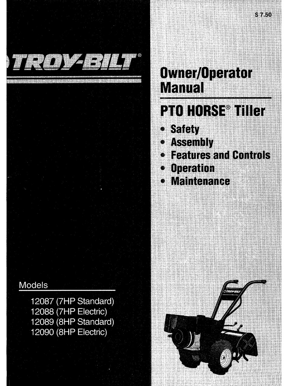 Troy Bilt 12087 Owner S Operator